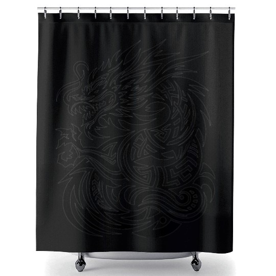 Dragon T Tattoo Artistic Design Shower Curtains