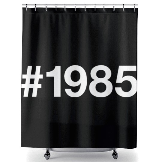 1985 Hashtag 40 years 40th birthday Shower Curtains