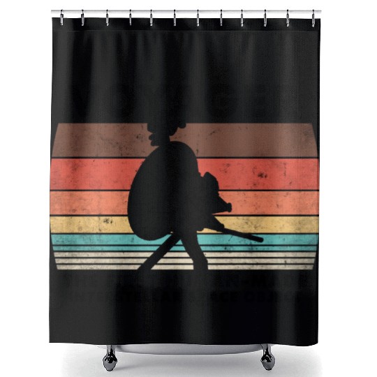 Voyager 1977 Retro Space Probe Mission Shower Curtains