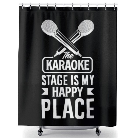 Funny Karaoke Singer Singing Musician Karaoke Gift Shower Curtains