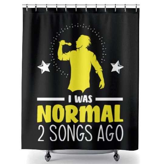 Funny Karaoke Singer Singing Musician Karaoke Gift Shower Curtains