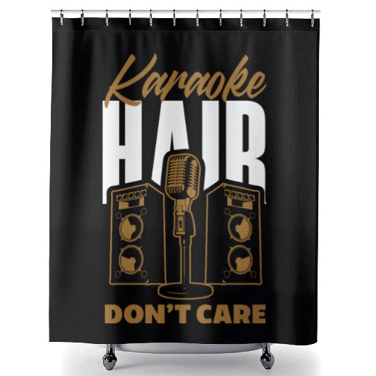 Funny Karaoke Singer Singing Musician Karaoke Gift Shower Curtains