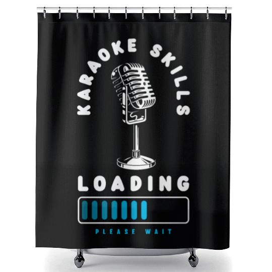Funny Karaoke Singer Singing Musician Karaoke Gift Shower Curtains