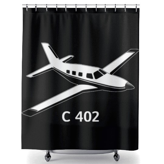 Cessna 402 Aircraft line Shower Curtains