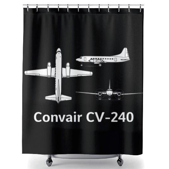 Convair CV-240 family Airliner Shower Curtains