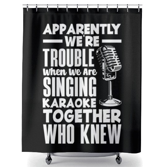 Funny Karaoke Singer Singing Musician Karaoke Gift Shower Curtains