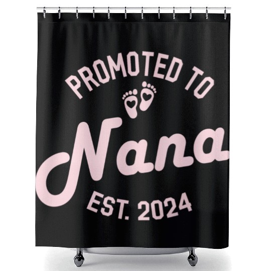 Promoted to Nana Est 2024 Shower Curtains