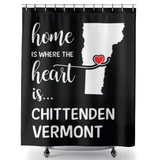 Chittenden County Vermont Is Where My Heart Is Shower Curtains