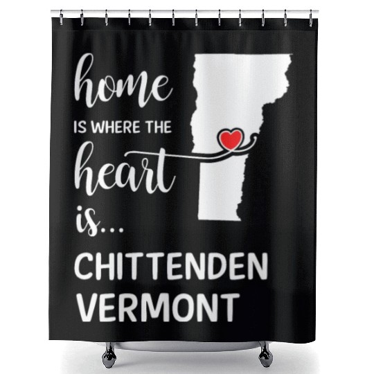 Chittenden County Vermont Is Where My Heart Is Shower Curtains