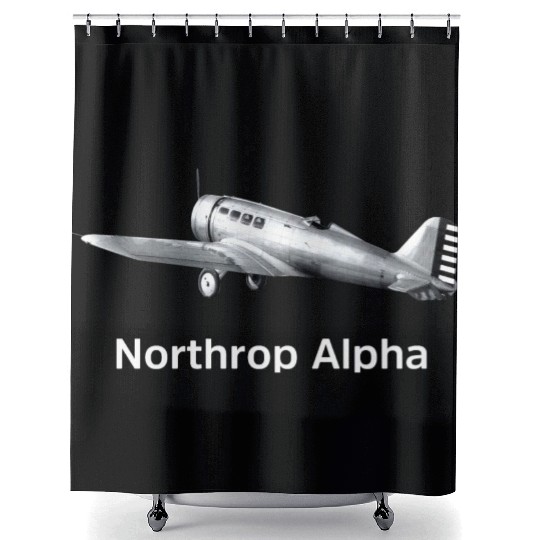 Northrop Alpha Aircraft Shower Curtains