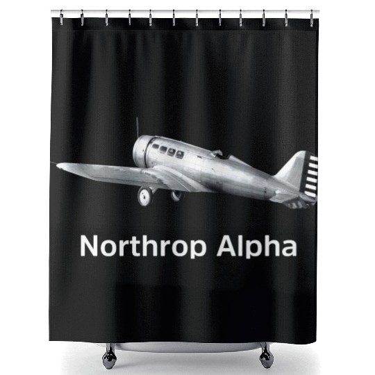 Northrop Alpha Aircraft Shower Curtains