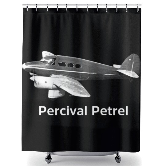 Percival Petrel Aircraft Shower Curtains