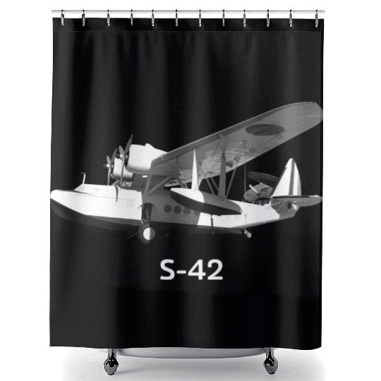 Sikorsky S-42 Aircraft Shower Curtains
