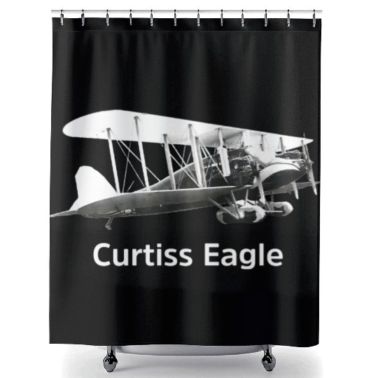Curtiss Eagle Aircraft model Shower Curtains