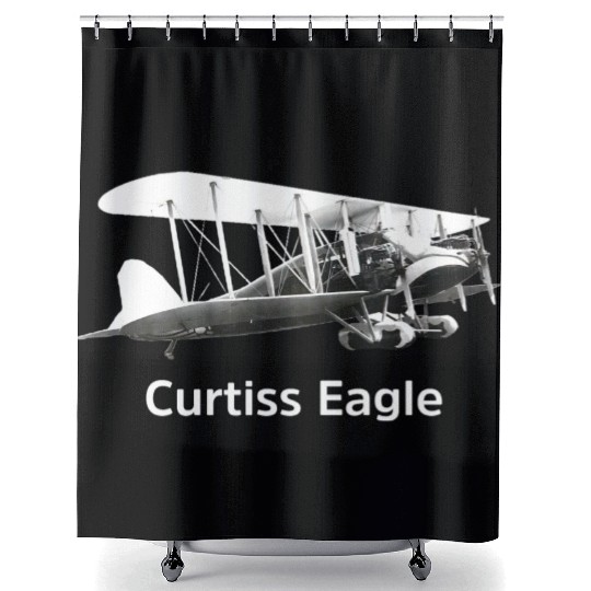 Curtiss Eagle Aircraft model Shower Curtains