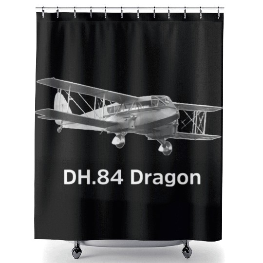 De Havilland Dragon Aircraft Shower Curtains