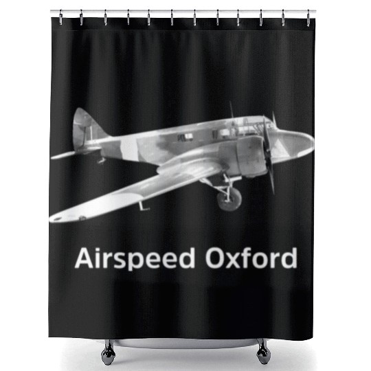 Airspeed Oxford Training aircraft Shower Curtains