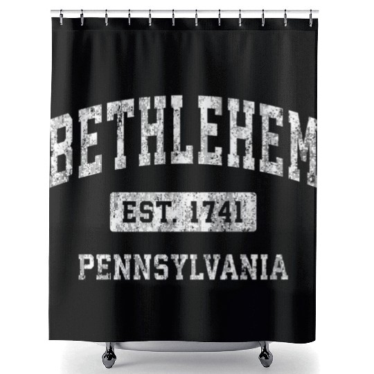 Bethlehem Pennsylvania Pa Established Sports Shower Curtains
