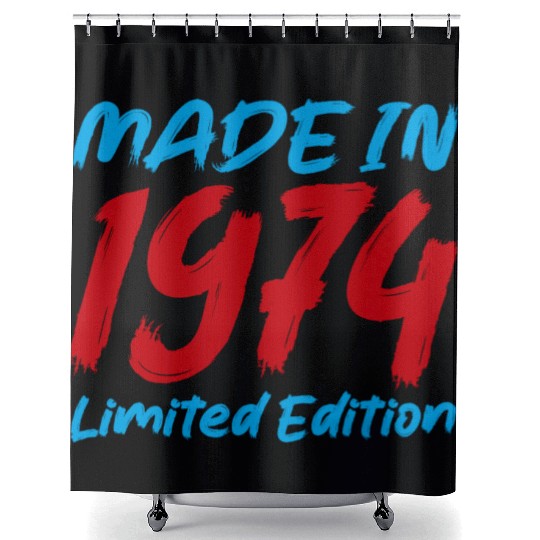 1970s Retro Color Block Shower Curtains Design 1974