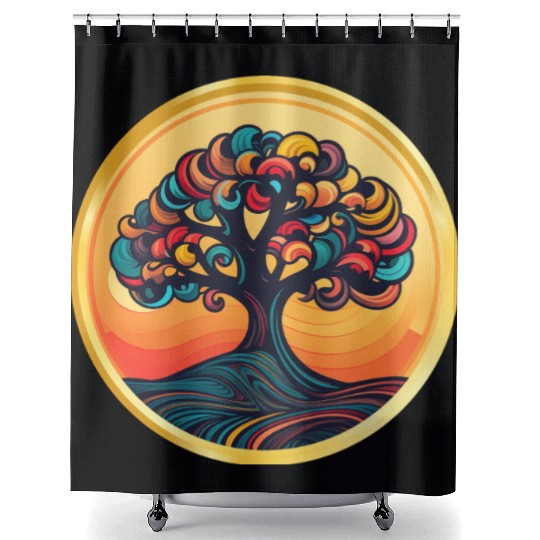 Fall Color Tree Shower Curtains