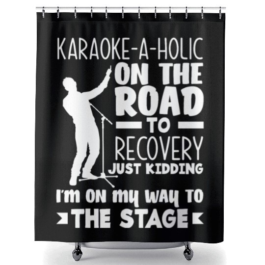 Funny Karaoke Singer Singing Musician Karaoke Gift Shower Curtains