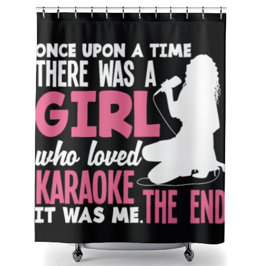Funny Karaoke Singer Singing Musician Karaoke Gift Shower Curtains