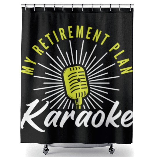 Funny Karaoke Singer Singing Musician Karaoke Gift Shower Curtains