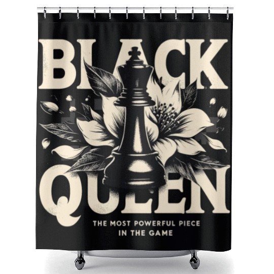 Black Queen The Most Powerful Chess African USA Shower Curtains