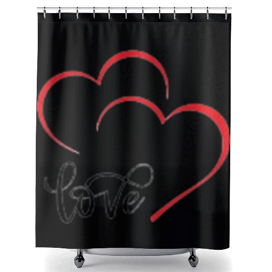 I love you! heart Shower Curtains