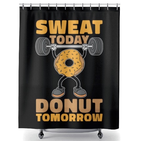 Fitness Donut Donut Gym Shower Curtains