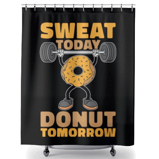 Fitness Donut Donut Gym Shower Curtains
