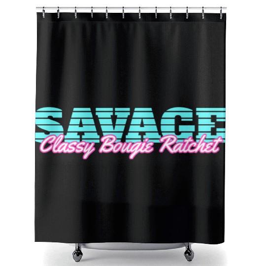 Savage Classy Bougie Ratchet Shower Curtains