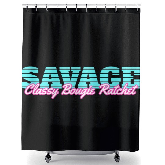 Savage Classy Bougie Ratchet Shower Curtains