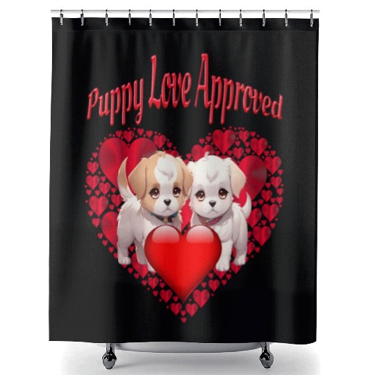 Puppy Love Approved Shower Curtains