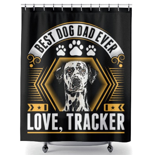 Best Great Dane Dog Dad Ever Love Tracker Shower Curtains