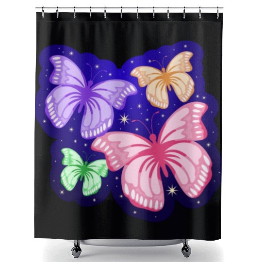 Cute Butterflies Design Shower Curtains