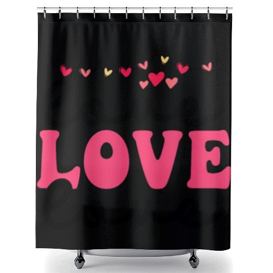 Love Valentine's Day. Shower Curtains