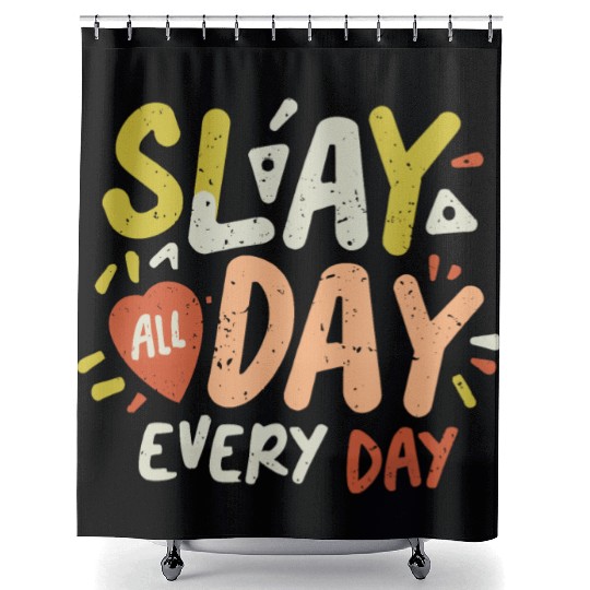 Slay in Style: Women's Day Fashion Extravaganza Shower Curtains