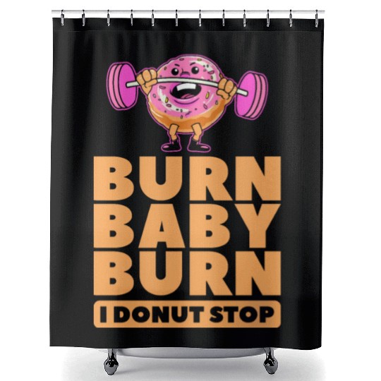 Fitness Donut Funny Donut Gym Shower Curtains