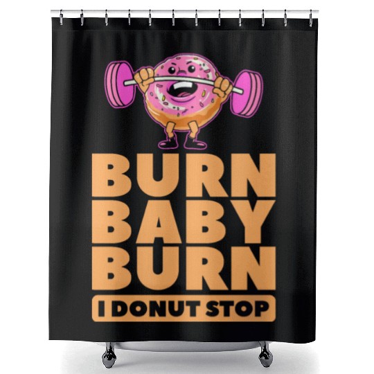 Fitness Donut Funny Donut Gym Shower Curtains