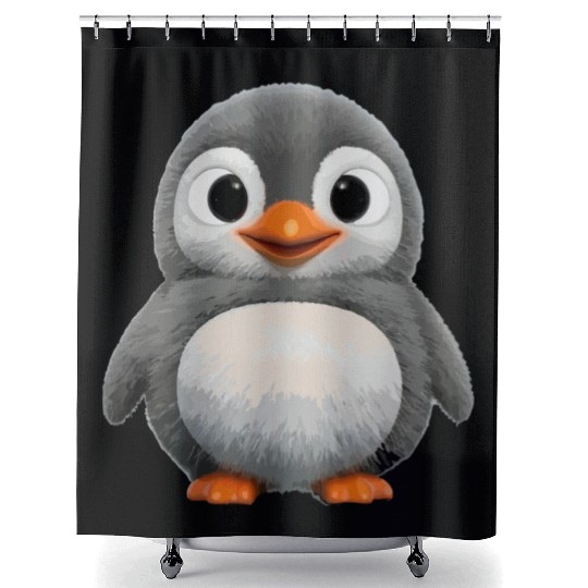 penguin animals design Shower Curtains