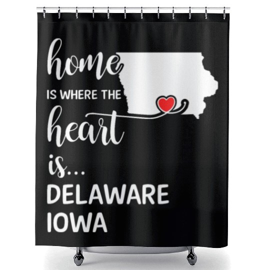 Delaware County Iowa Is Where My Heart Is Gift Shower Curtains