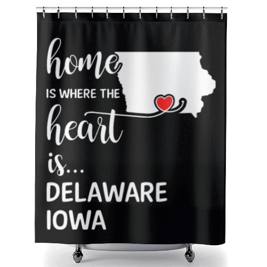 Delaware County Iowa Is Where My Heart Is Gift Shower Curtains