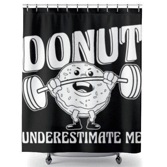 Fitness Donut Funny Donut Gym Shower Curtains