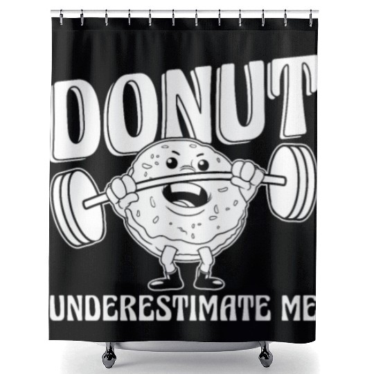 Fitness Donut Funny Donut Gym Shower Curtains