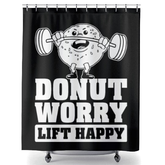 Fitness Donut Funny Donut Gym Shower Curtains