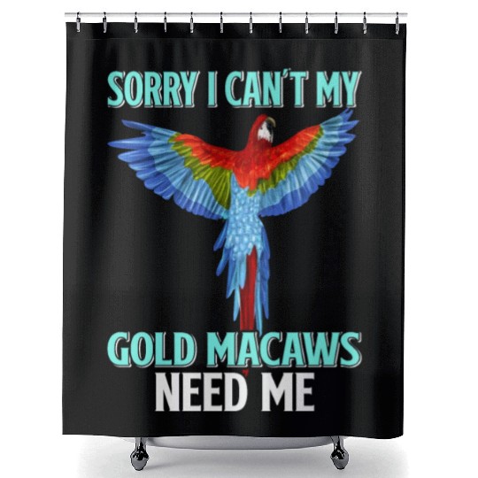 Gold Macaw Ornithologist Enthusiast Gift Shower Curtains
