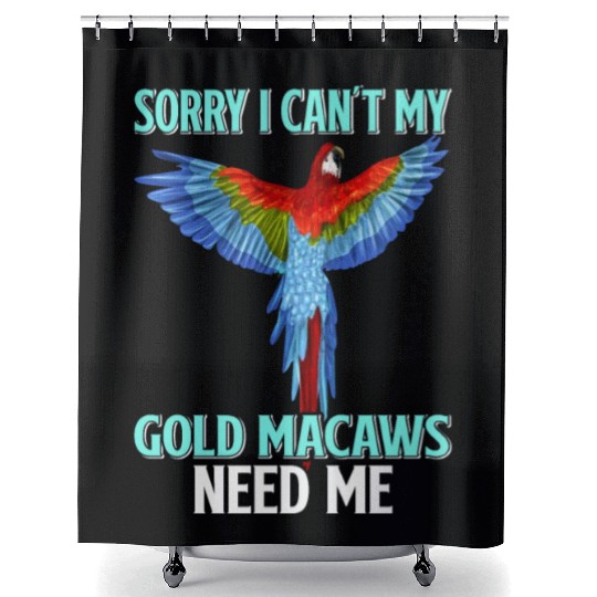 Gold Macaw Ornithologist Enthusiast Gift Shower Curtains