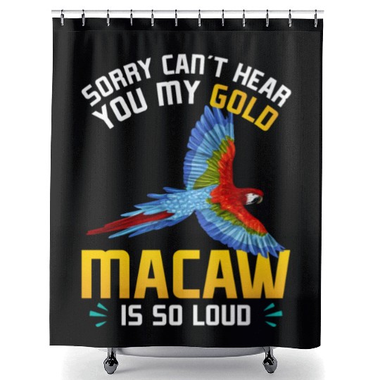 Blue Macaw Gold Macaw Ornithologist Enthusiast Shower Curtains