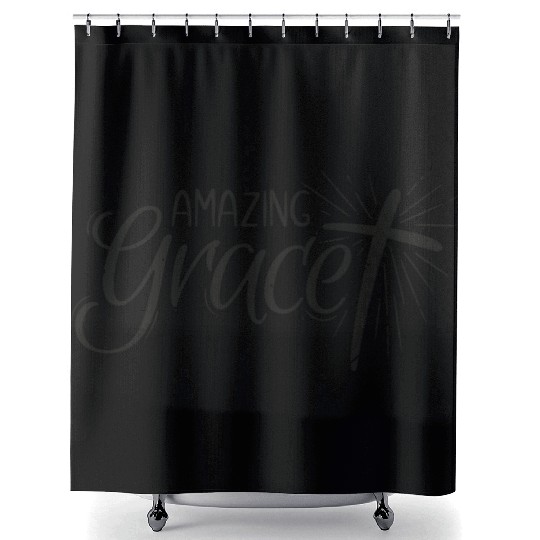 Amazing Grace Lettering Shower Curtains